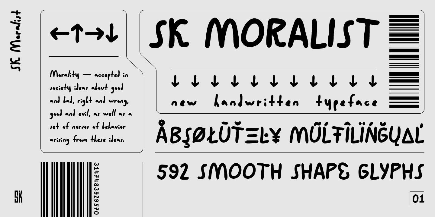 Schriftart SK Moralist